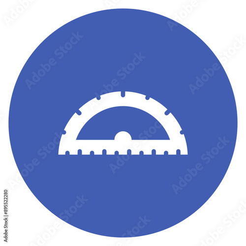 Protractor icon vector image. Can be used for Engineer in Mechanics.