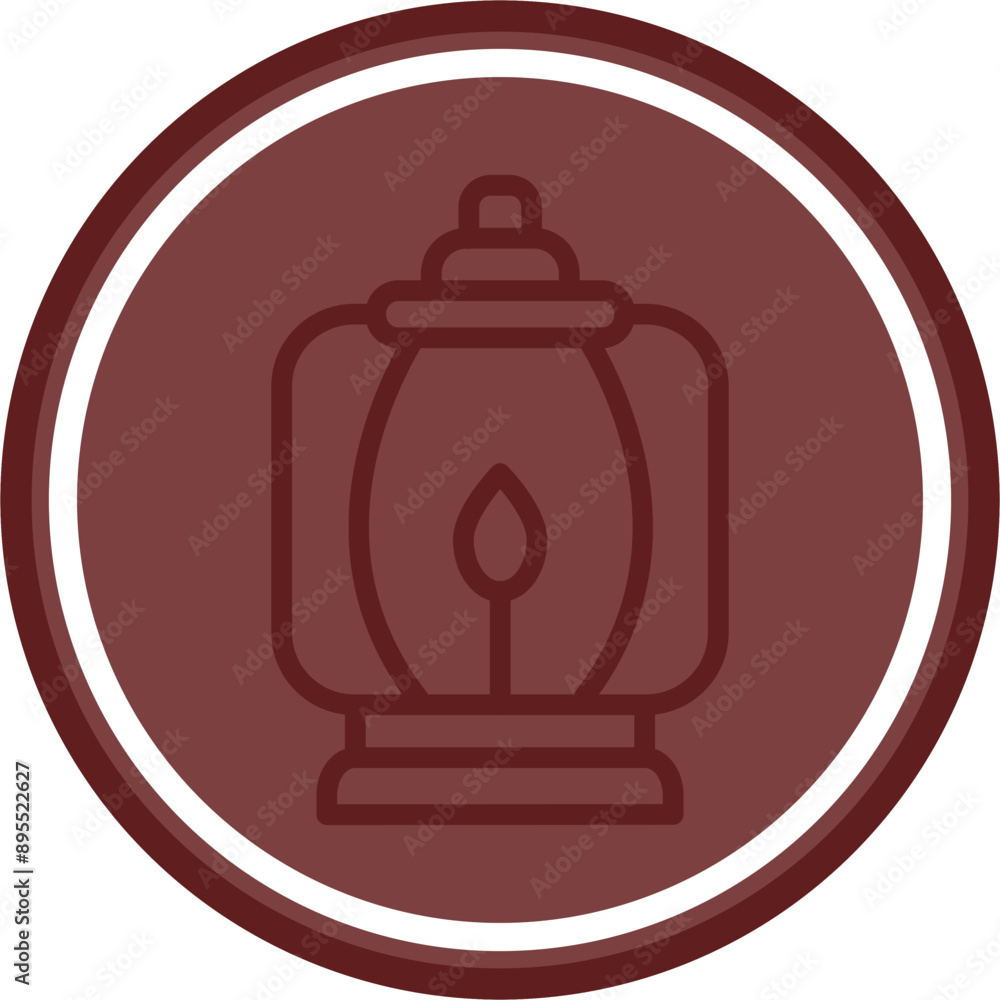 Lantern Vector Line Double Circle Maroon Lantern Vector Line Double Circle Maroon