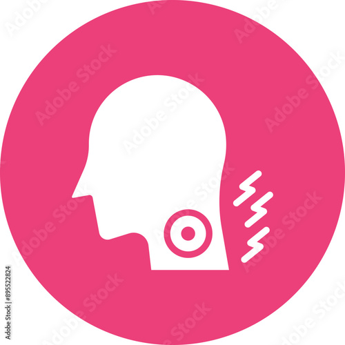 Crick in the Neck icon vector image. Can be used for Body Ache.