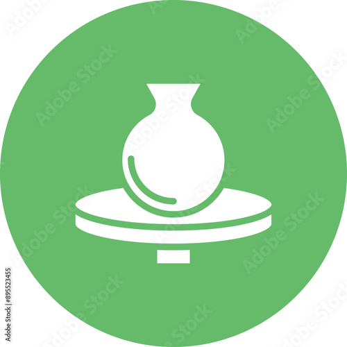Pottery Wheel icon vector image. Can be used for Crafting.