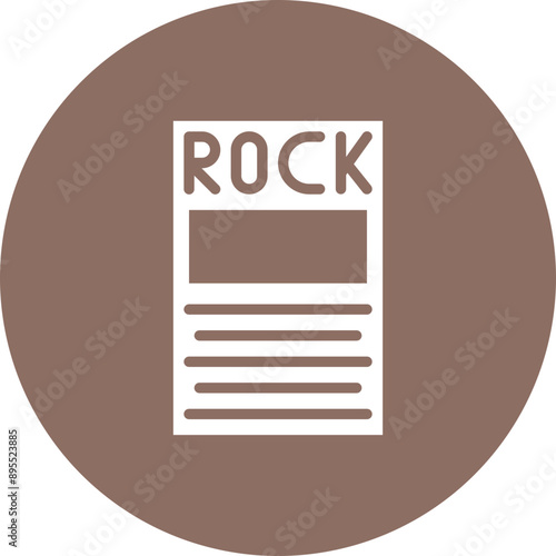 Rock Magazine icon vector image. Can be used for Rock and Roll.