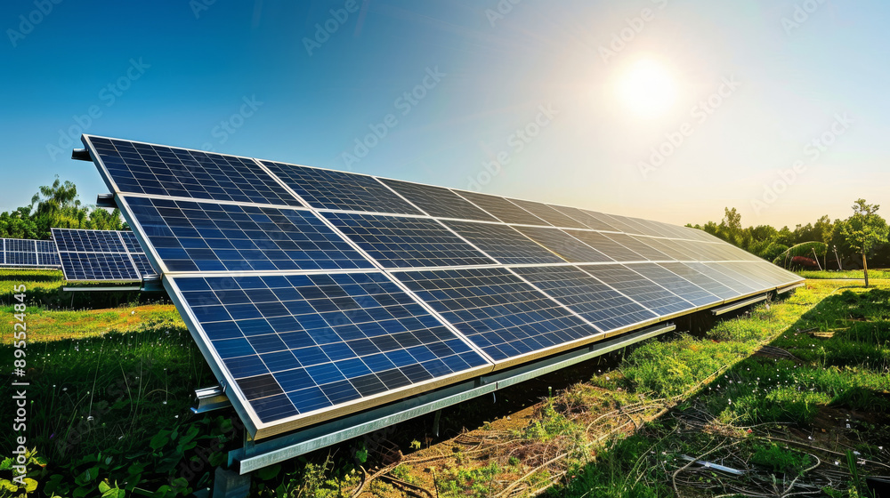 Solar panels spread out to generate electricity from the sun. It's a clean and renewable way to power our homes and businesses. Solar panels spread out to generate electricity from the sun. It's a clean and renewable way to power our homes and businesses.