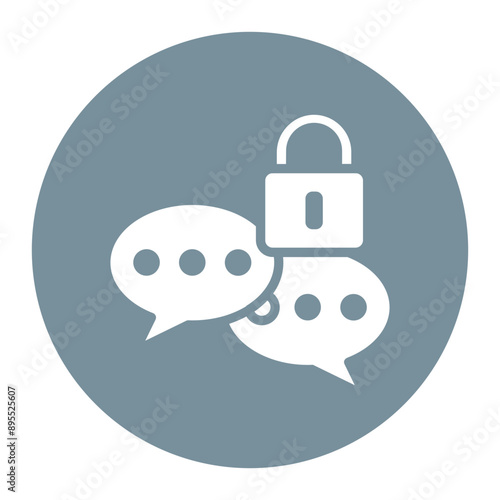 Secure communication icon vector image. Can be used for Information Security.