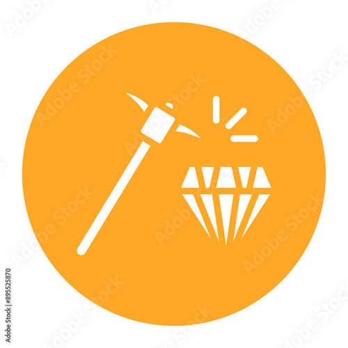Diamond Pickaxe icon vector image. Can be used for Mining And Crafting.