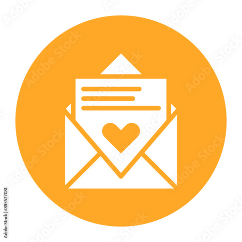 Love Letter icon vector image. Can be used for Dating App.