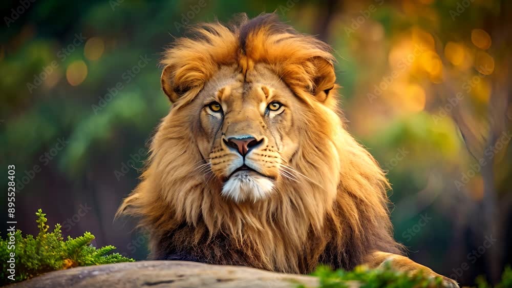 Majestic Lion Portrait. Majestic Lion Portrait.