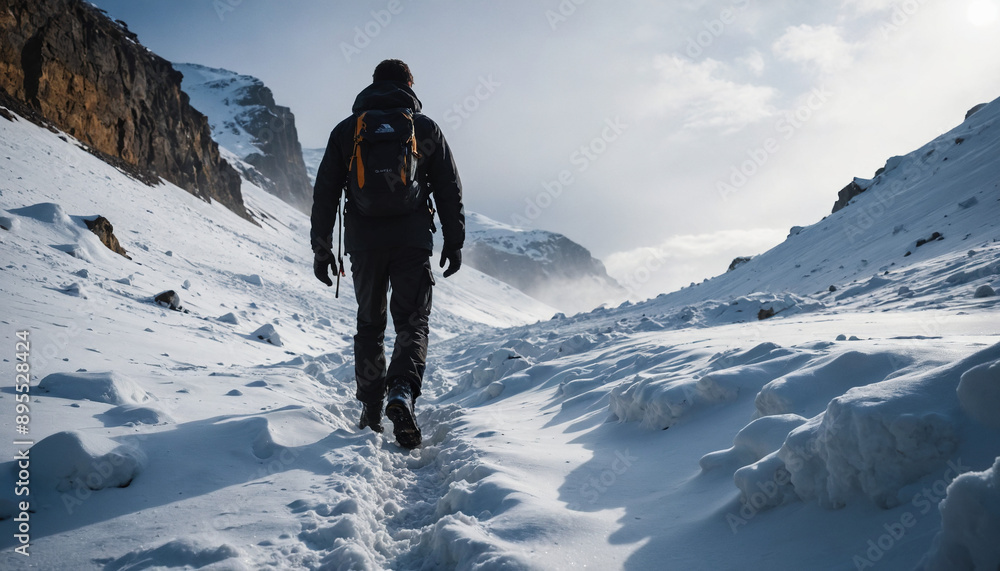 Snowfield Forgotten in Rainy Winter: The Trailblazer's Trek Immersed in Landslide