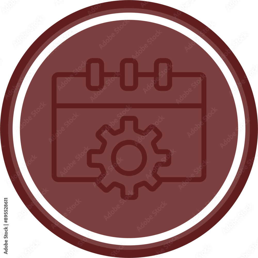 Schedule Vector Line Double Circle Maroon Schedule Vector Line Double Circle Maroon