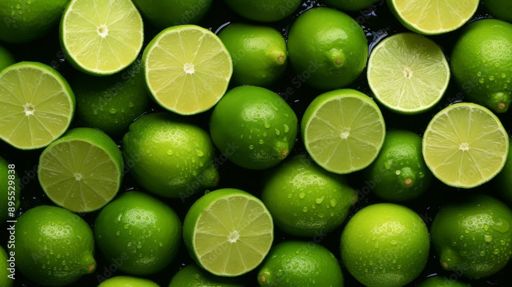 Fresh organic lime fruit. ai generated art image Fresh organic lime fruit. ai generated art image