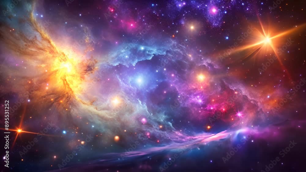 Colorful Nebula in Space. Colorful Nebula in Space.