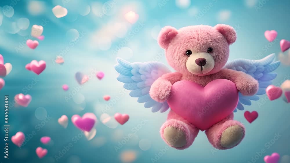 Angel Teddy Bear with Heart. Angel Teddy Bear with Heart.