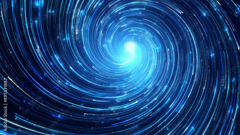 宇宙空間のブルーの渦巻き、アブストラクト(生成AI、generated by AI) 宇宙空間のブルーの渦巻き、アブストラクト(生成AI、generated by AI)