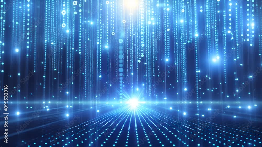 Abstract Blue Glowing Background with Light Streaks. Abstract Blue Glowing Background with Light Streaks.