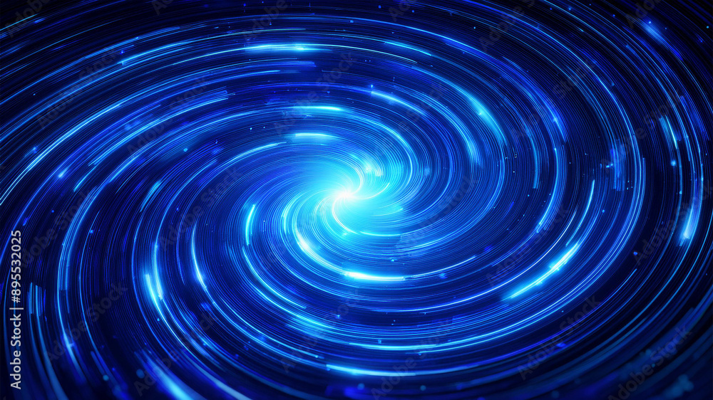 宇宙空間のブルーの渦巻き、アブストラクト(生成AI、generated by AI) 宇宙空間のブルーの渦巻き、アブストラクト(生成AI、generated by AI)