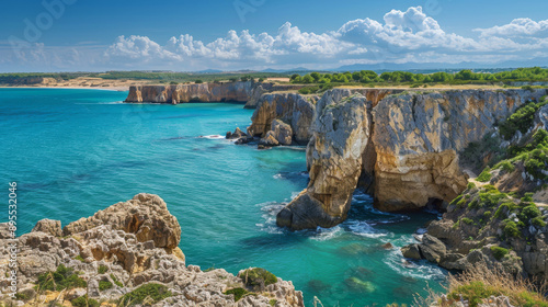 The Algarve coast in Portugal is a beautiful place to visit. The beaches are golden and the waters are turquoise. The cliffs are stunning and the views are panoramic.