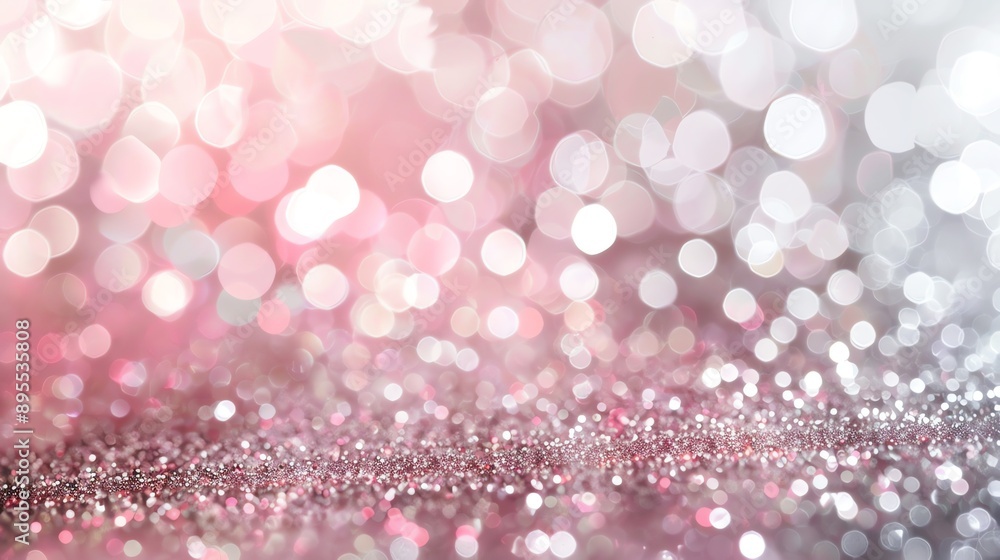 Abstract pink and white bokeh lights background. Abstract pink and white bokeh lights background.