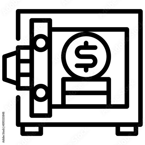 safe box outline icon