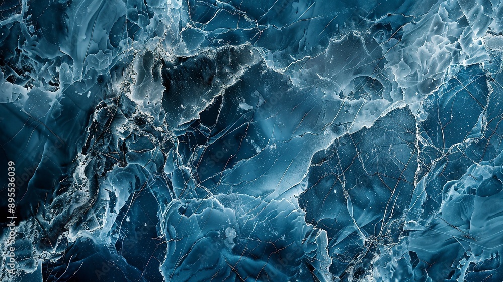 Fototapeta premium Smooth dark blue marble background surface