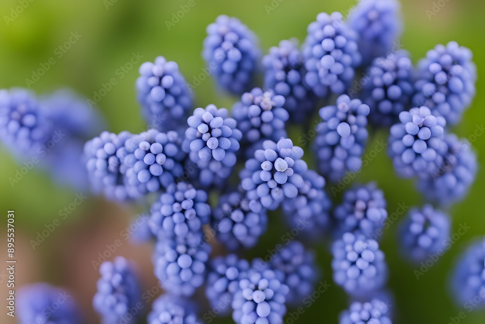 Grape hyacinth flower bokeh background, AI Generated Grape hyacinth flower bokeh background, AI Generated