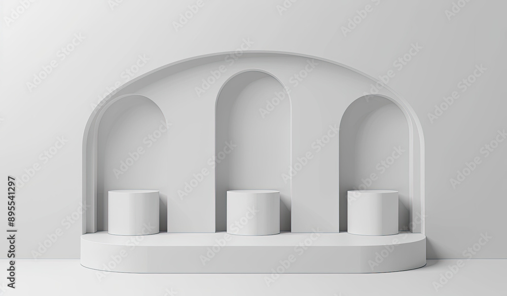 White arch isolated on white. Created with Ai White arch isolated on white. Created with Ai