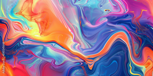 Abstract fluid 3d multi colored neon liquid glass waves motion dark background gradient design, dynamic modern banner concept backgrounds wallpapers covers.