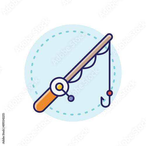 Fishing Rod vector icon
