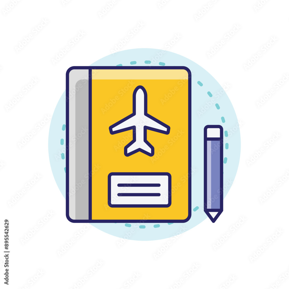 Obraz premium Travel Journal vector icon
