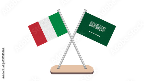 Saudi Arabia Italy Flag