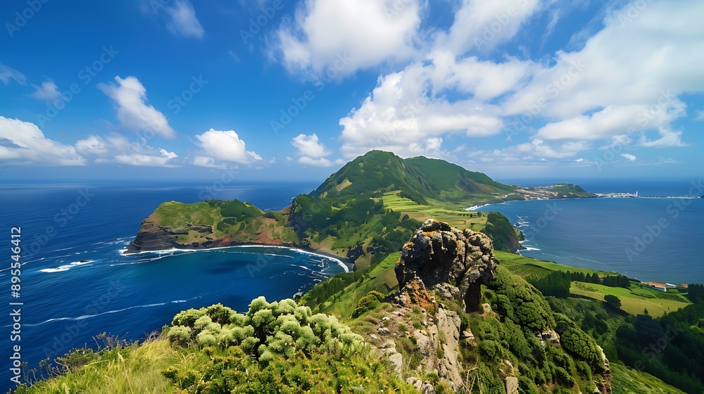 Island azores a rocky the environment