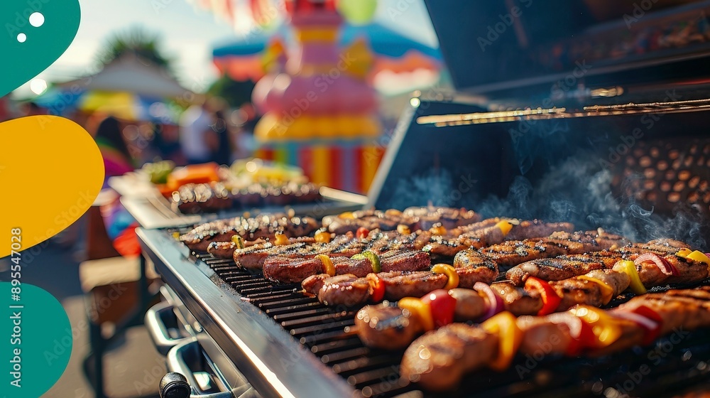 Grilled Food on a Barbecue. Grilled Food on a Barbecue.