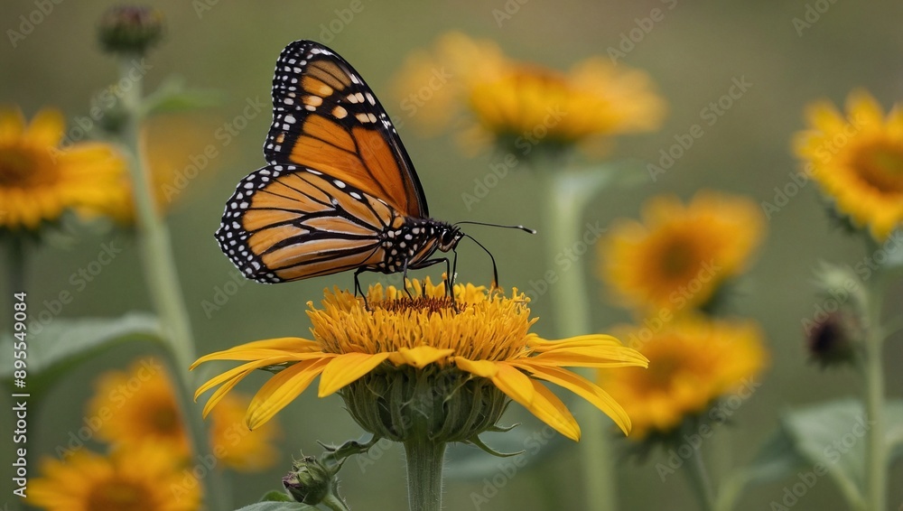 A vibrant monarch butterfly A vibrant monarch butterfly