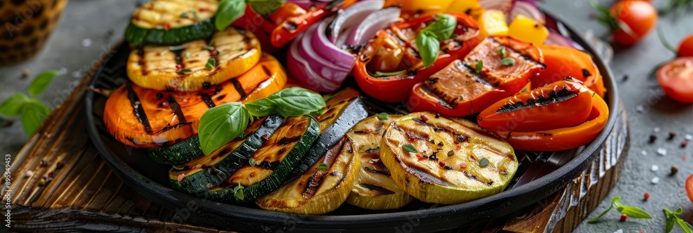 Grilled Vegetables on a Plate Grilled Vegetables on a Plate