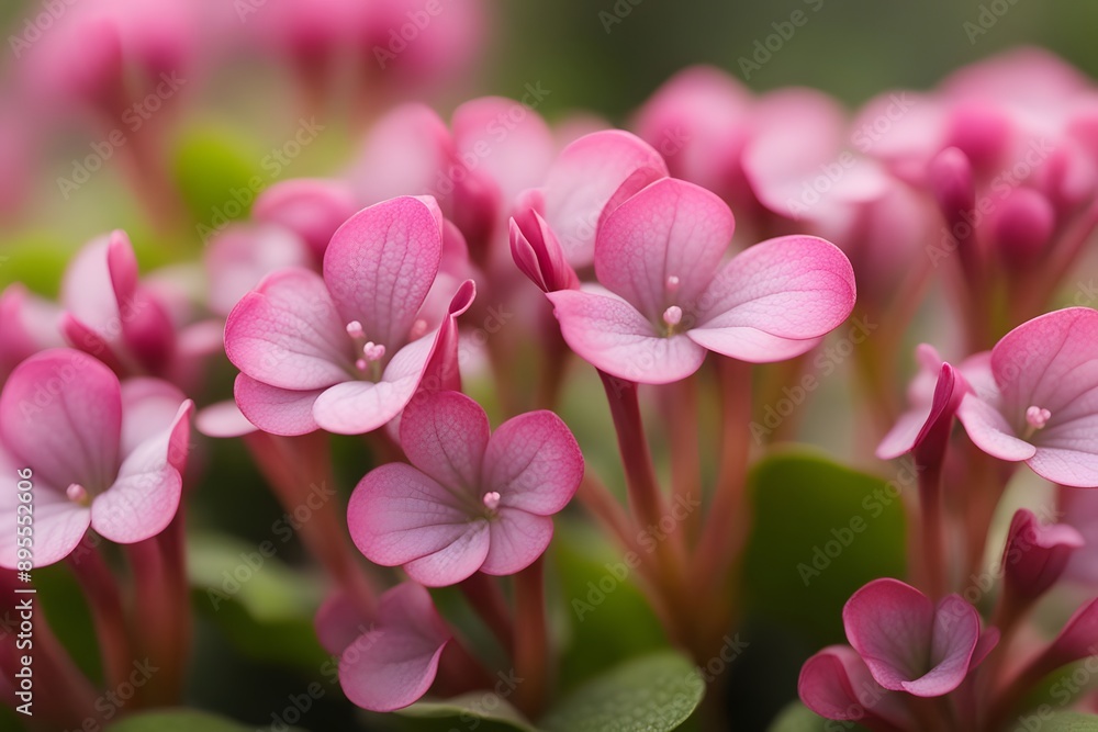 Heartleaf bergenia flower bokeh background, AI Generated Heartleaf bergenia flower bokeh background, AI Generated