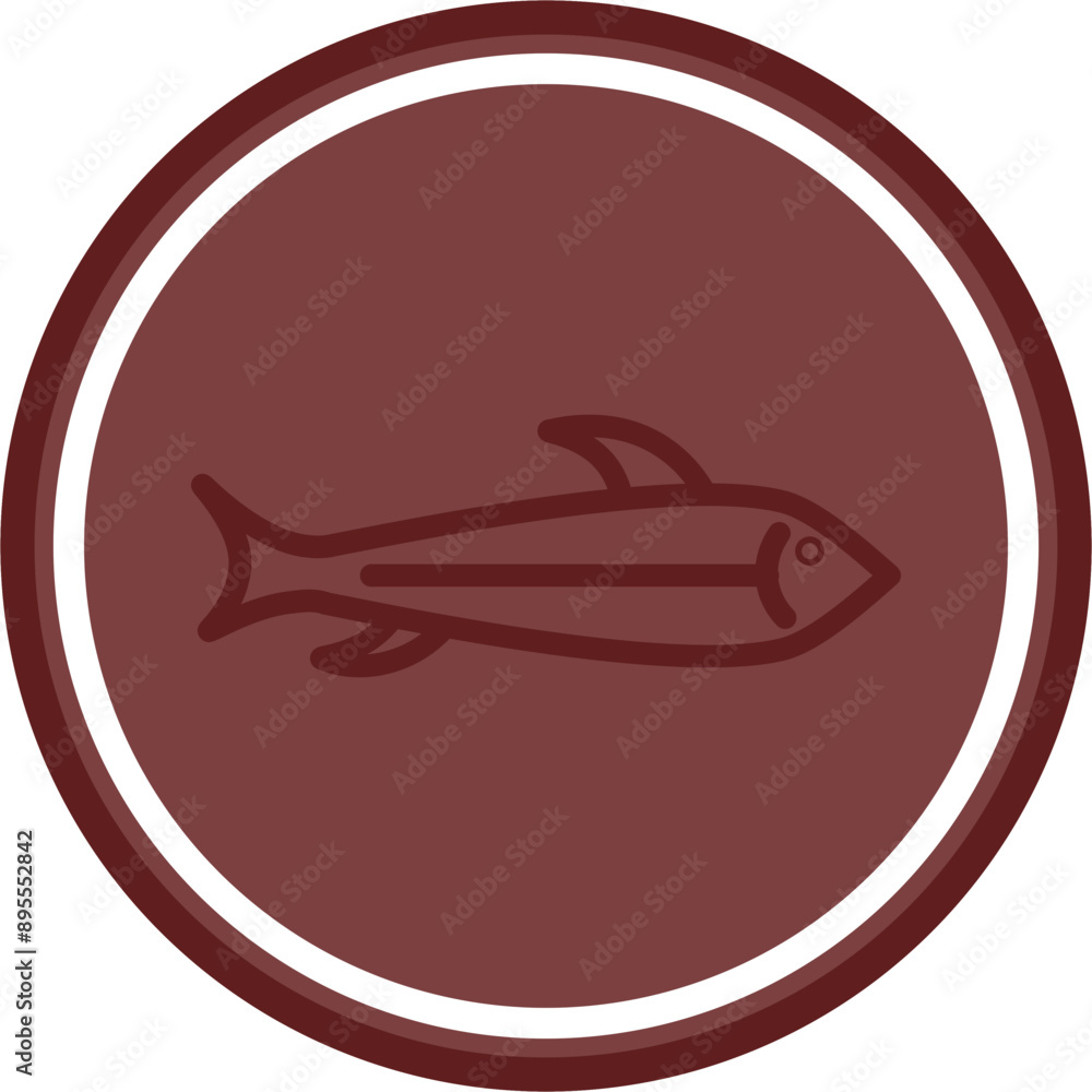 Salmon Vector Line Double Circle Maroon Salmon Vector Line Double Circle Maroon