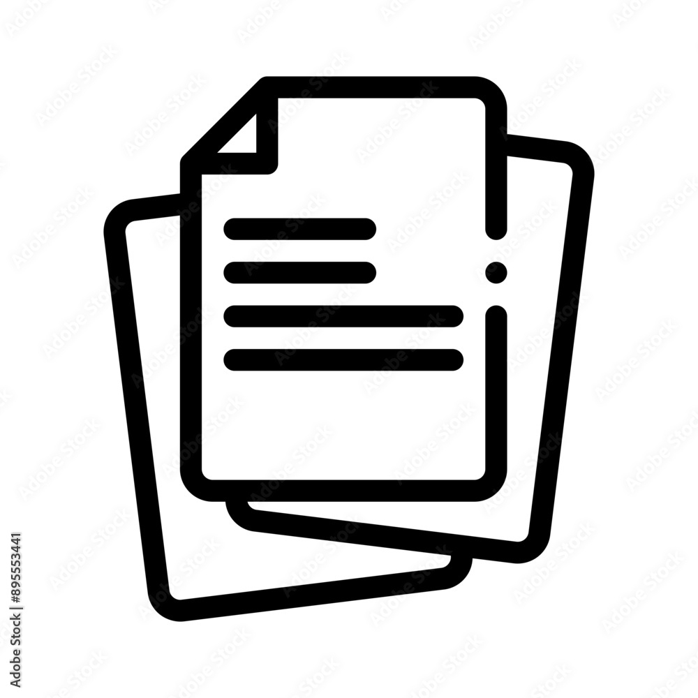 paper stack line icon paper stack line icon
