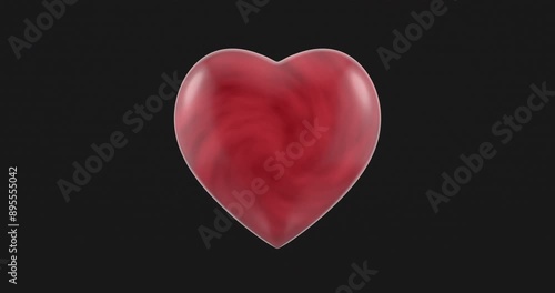 Pulsating red heart