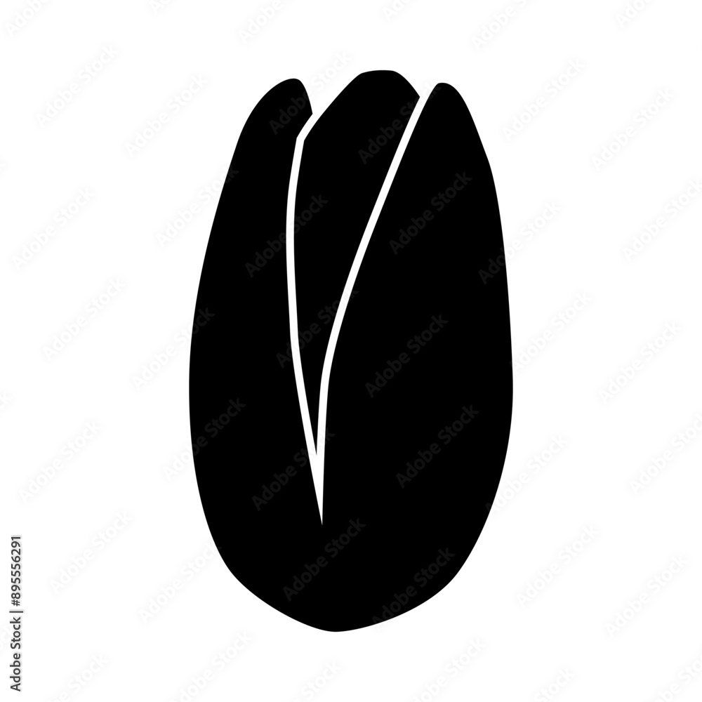 Pistachio icon. The black silhouette of a pistachio. A culinary nut. Pistachio is a bone. Delicious and healthy food. An appetizer for beer. Vector illustration isolated. Pistachio icon. The black silhouette of a pistachio. A culinary nut. Pistachio is a bone. Delicious and healthy food. An appetizer for beer. Vector illustration isolated.