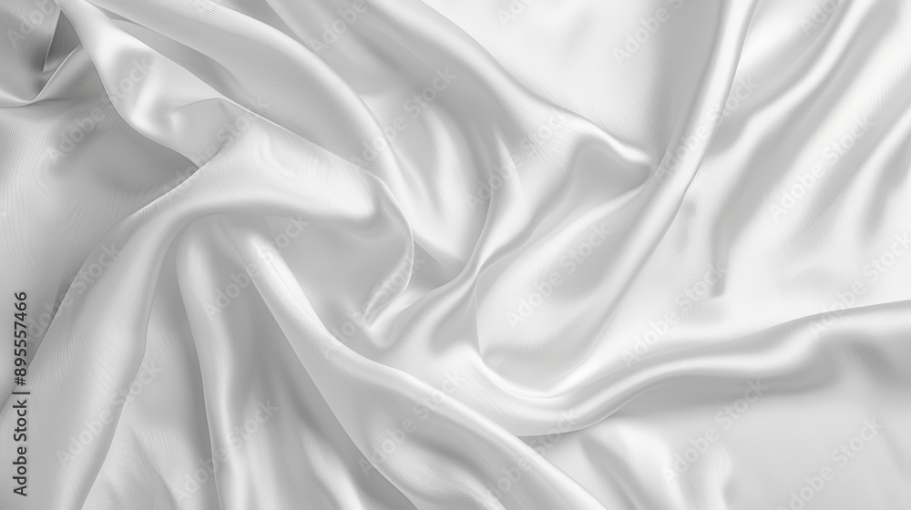 Abstract Draped White Silk Fabric Texture Background. Abstract Draped White Silk Fabric Texture Background.