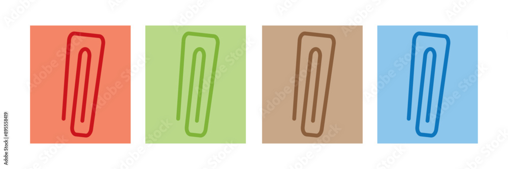 Paperclip Vector Symbol. Paper Clip Attachement Icon Illustration. EPS 10. Paperclip Vector Symbol. Paper Clip Attachement Icon Illustration. EPS 10.