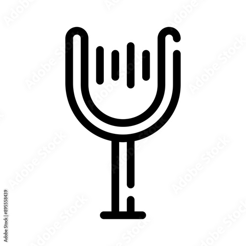tuning fork line icon