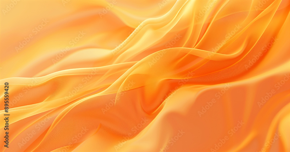 Abstract orange background with soft waves and light lines for an elegant design Abstract orange background with soft waves and light lines for an elegant design