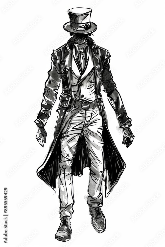 Modern High Fashion Sketches on White Paper Showcasing Male Stylish and Contemporary Designer Clothing Modern High Fashion Sketches on White Paper Showcasing Male Stylish and Contemporary Designer Clothing