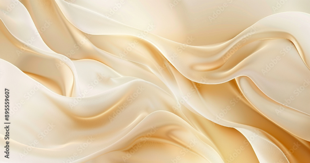 Fototapeta premium Abstract gold background with soft waves and light lines for an elegant design