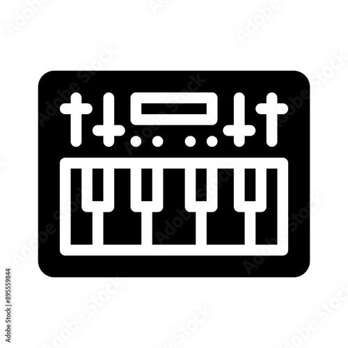 synthesizer glyph icon