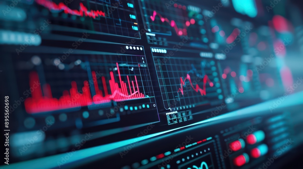 Cost control is depicted with radiant budget charts and futuristic control panels in an ultramodern, supernatural scene banner with copy space Cost control is depicted with radiant budget charts and futuristic control panels in an ultramodern, supernatural scene banner with copy space
