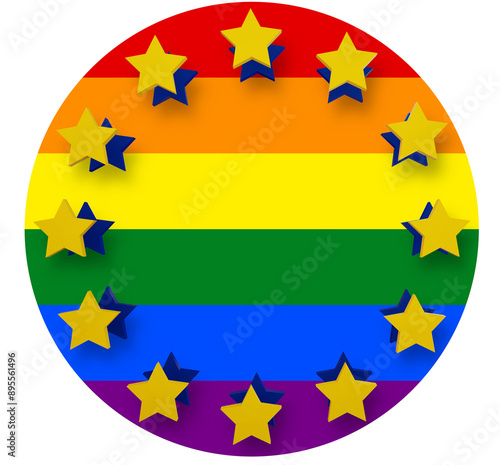 Rainbow flag LGBTQ+ and sta...