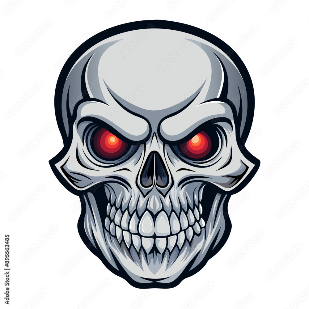 Detailed Skull with Menacing Grin. Perfect for: Halloween, skull-themed events, spooky designs Detailed Skull with Menacing Grin. Perfect for: Halloween, skull-themed events, spooky designs