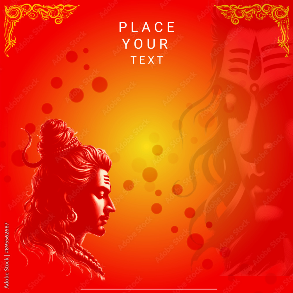 Shiva illustration design festival background for sawan and shivaratri Shiva illustration design festival background for sawan and shivaratri