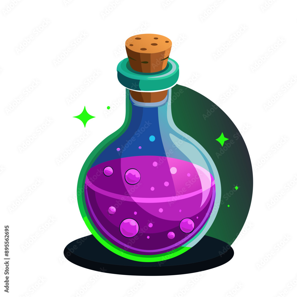 Bubbling Potion Bottle. Perfect for: Halloween, potion-themed decorations, mystical designs Bubbling Potion Bottle. Perfect for: Halloween, potion-themed decorations, mystical designs