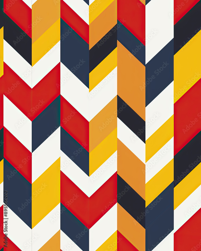 Obraz premium Bright Chevron Pattern in Geometric Vector